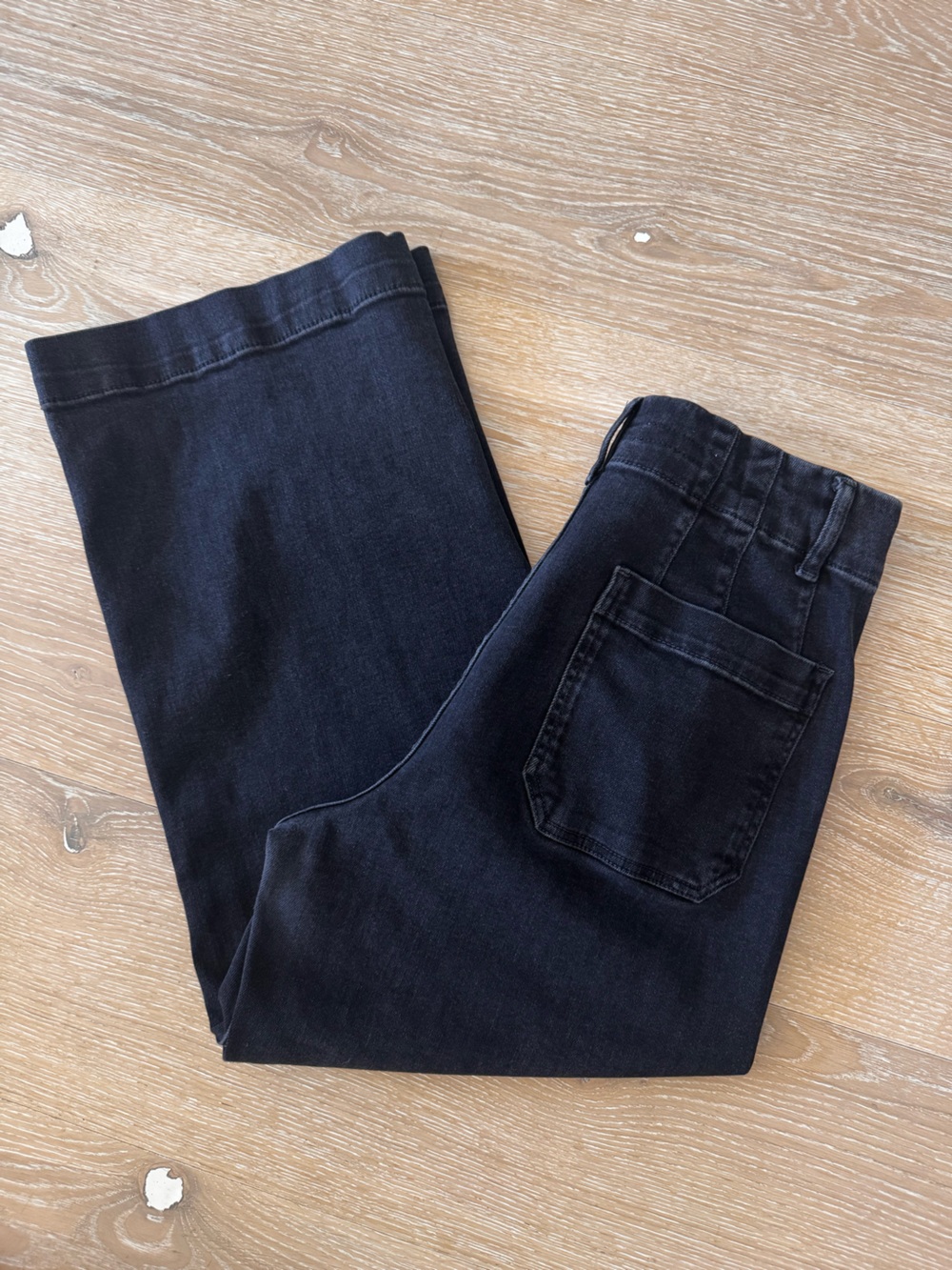Anthropologie Pilcro The Skipper Wide Leg Cropped Black Jeans - Picture 8 of 8